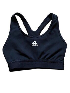 Adidas Womens Pullover Sports Bra-Black/White-Size XS (4-6)-GUC